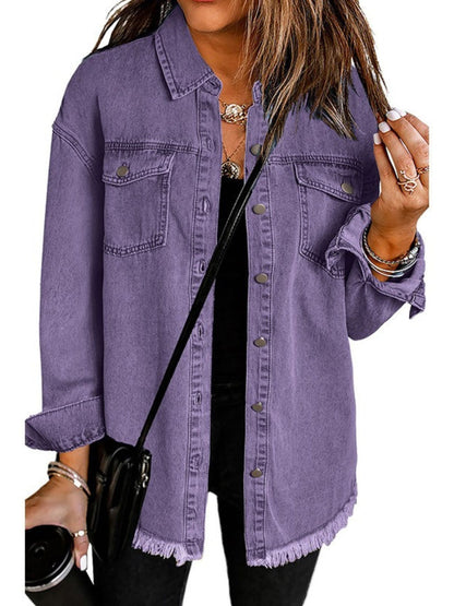 Women's Collared Button Down Jacket