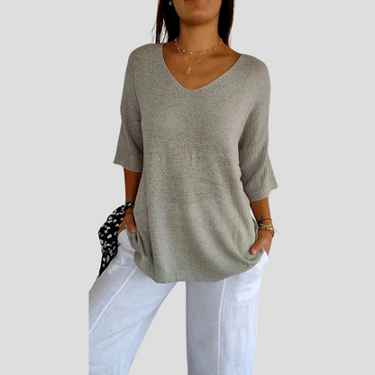 Women's V-Neck Knit Casual