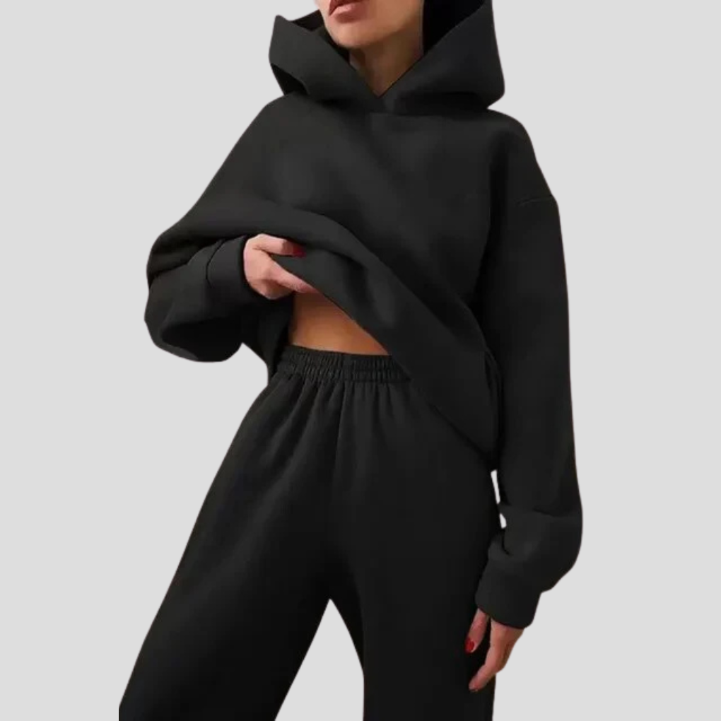 Women's Relaxed Hoodie Jogger Set Lounge Wear