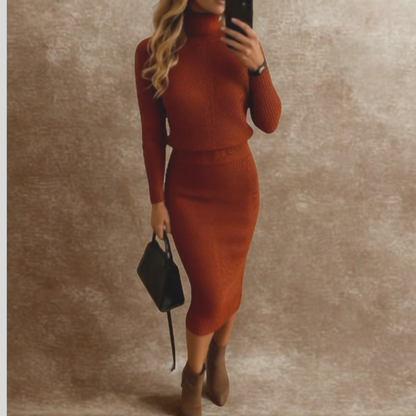 Women's Knit Pullover Dress Cozy Warm