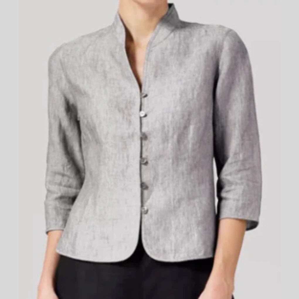Women's Stand Collar Blouse Chic Details - VibreMode