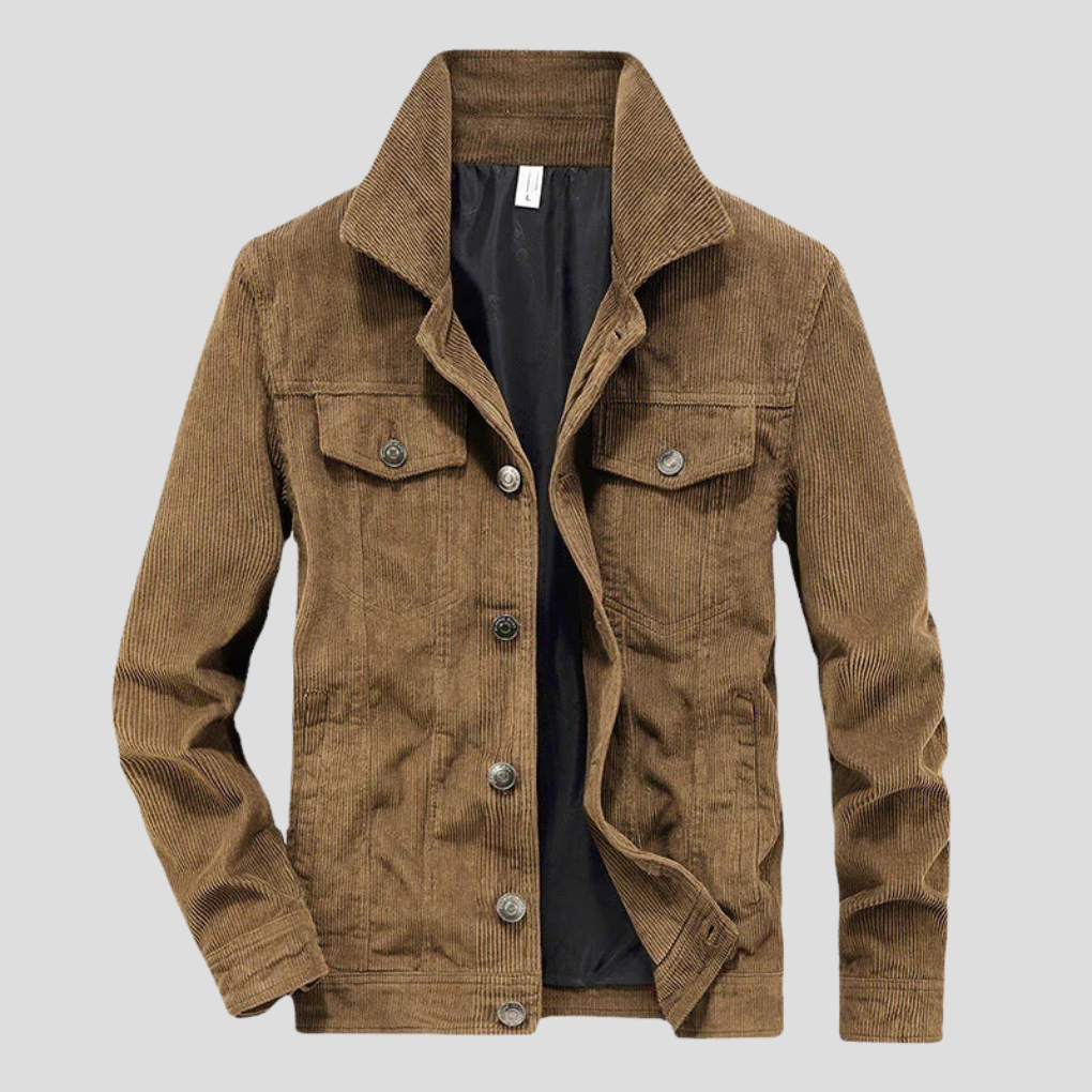 Men's Slim Fit Corduroy Jacket - VibreMode