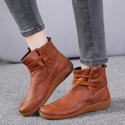 Women's Waterproof Ankle Boots Adjustable Comfort Sole Black