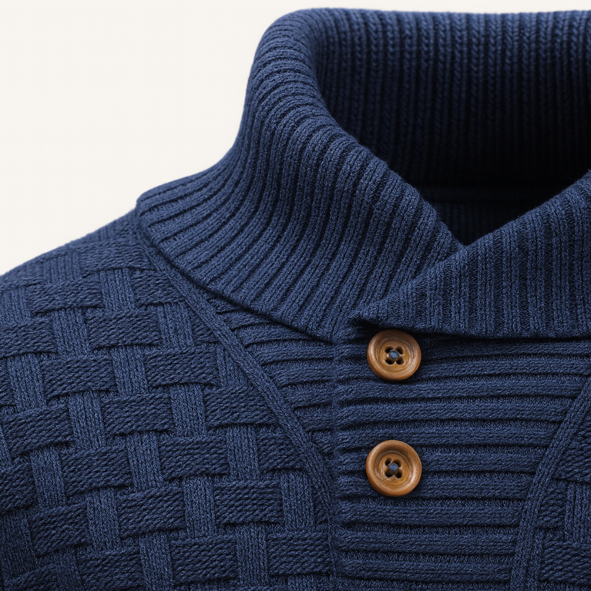 Men's Chunky Knit Button Sweater