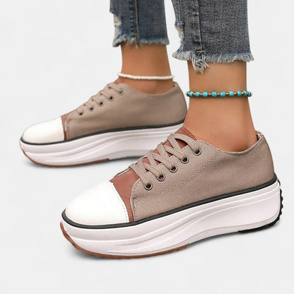 Fabric Low Top Casual Lace Sneakers