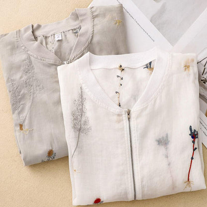 Elegant Cotton Blend Summer Jacket