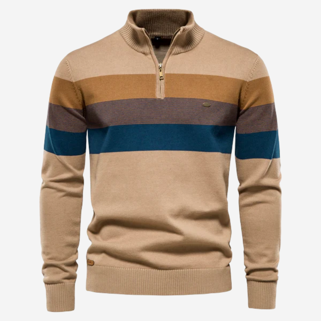 Classic Multi-Color Mens Pullover Sweater