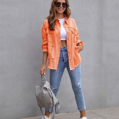 Women's Button Down Jacket Vintage Style