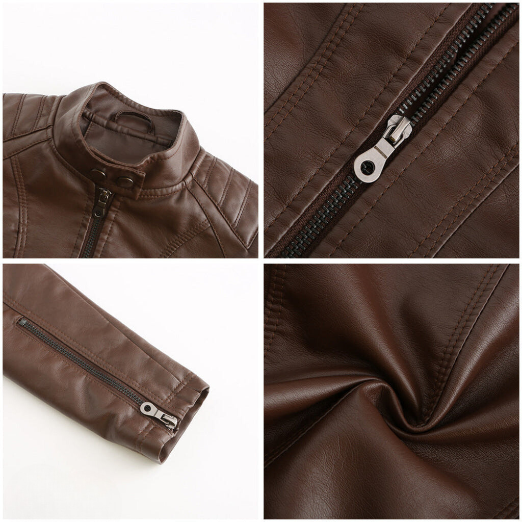 Men's Leather Jacket Genuine Brown