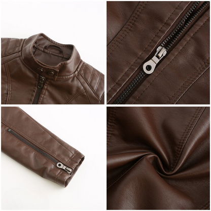 Men's Leather Jacket Genuine Brown