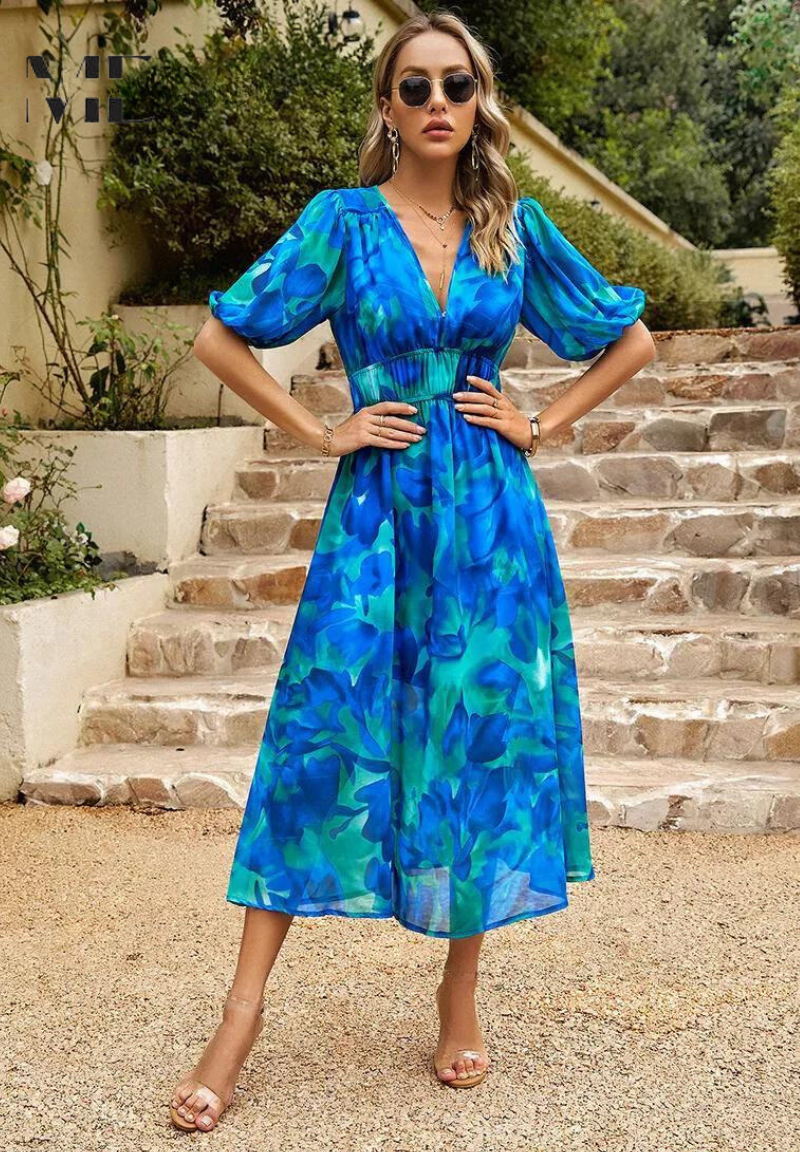 Chic Ladies Floral Sundress Dress