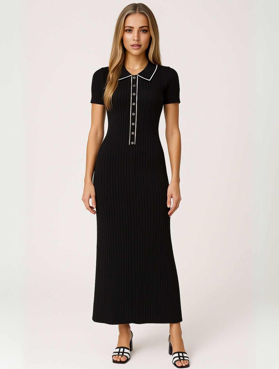Women's Elegant Maxi Bodycon Dress - VibreMode