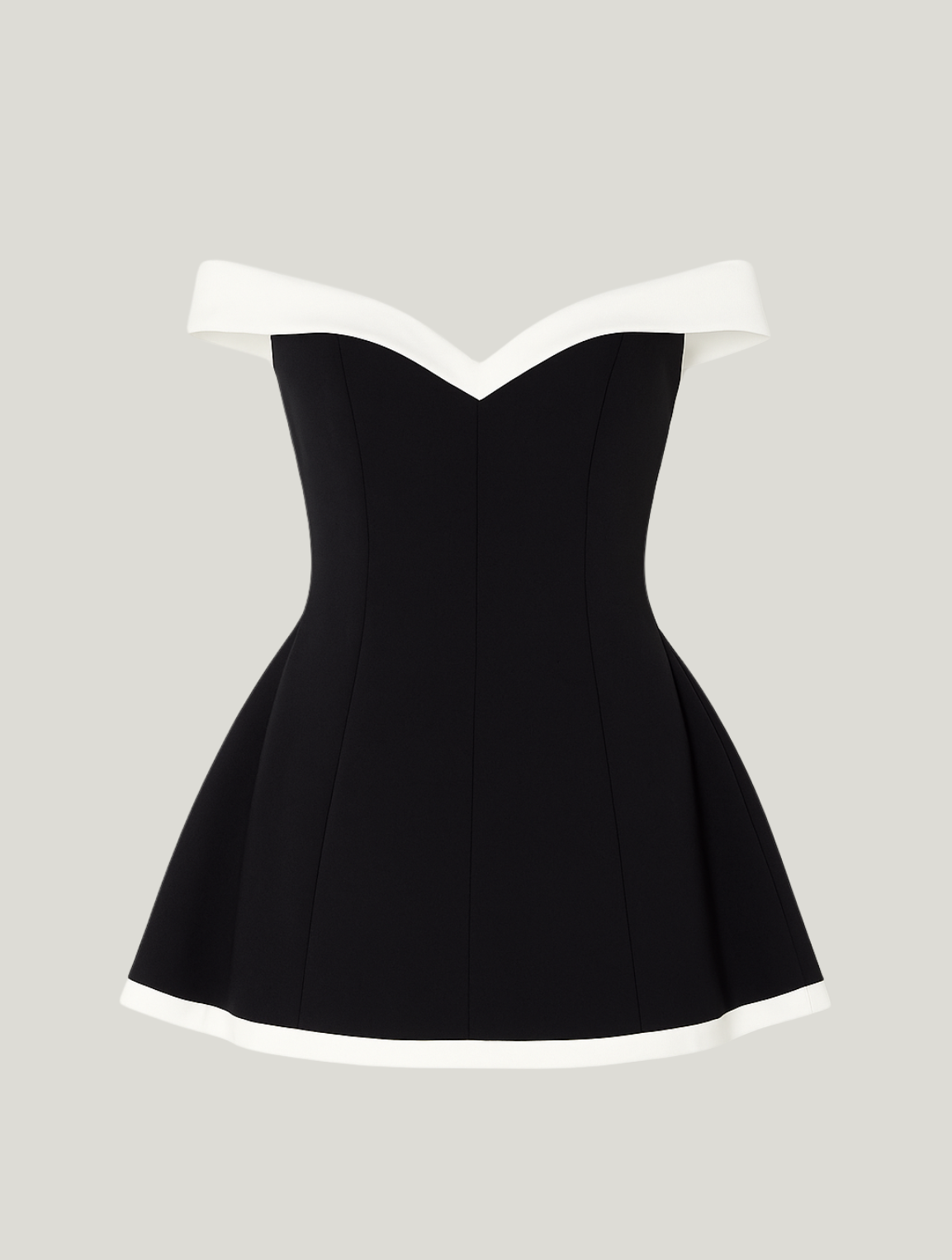 Women's Off Shoulder Contrast Mini Dress