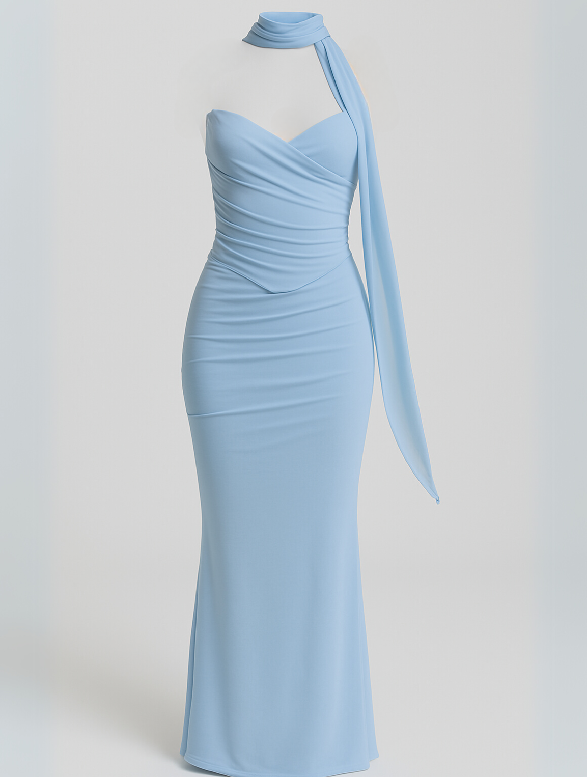Women's Strapless Choker Dress Elegant