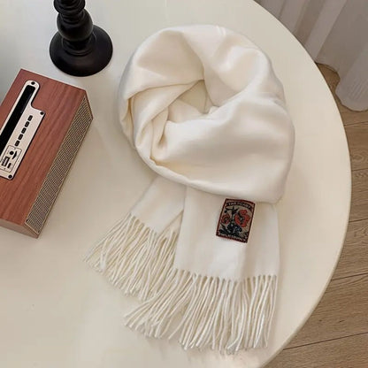 Men's Cashmere Merino Scarf White