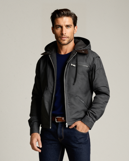 Men's Fleece Lined Hooded Winter Jacket
