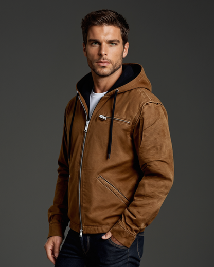 Men's Fleece Lined Hooded Winter Jacket