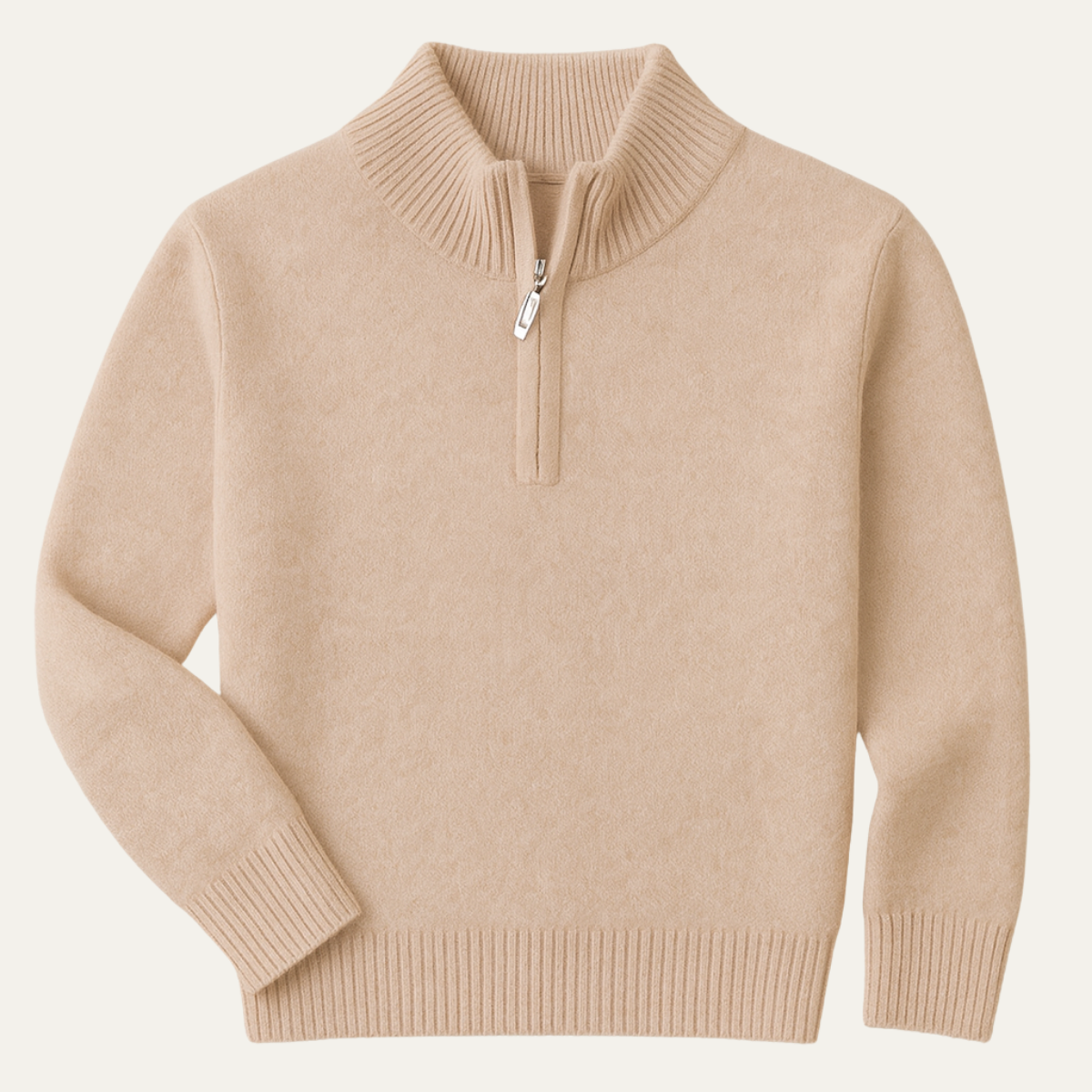 Men's Soft Wool Quarter Zip Sweater