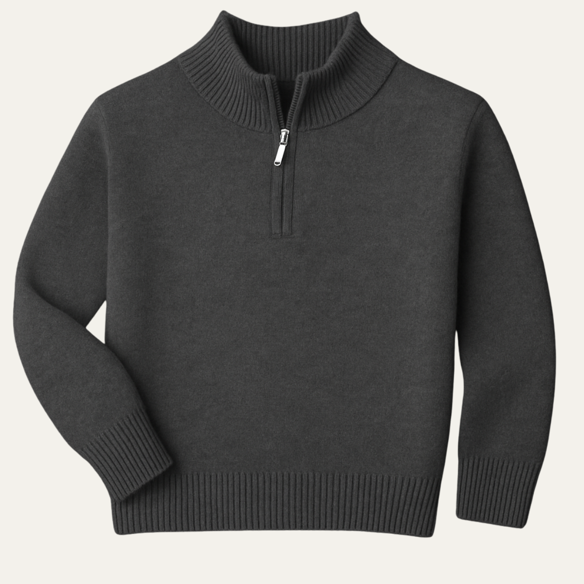 Men's Soft Wool Quarter Zip Sweater