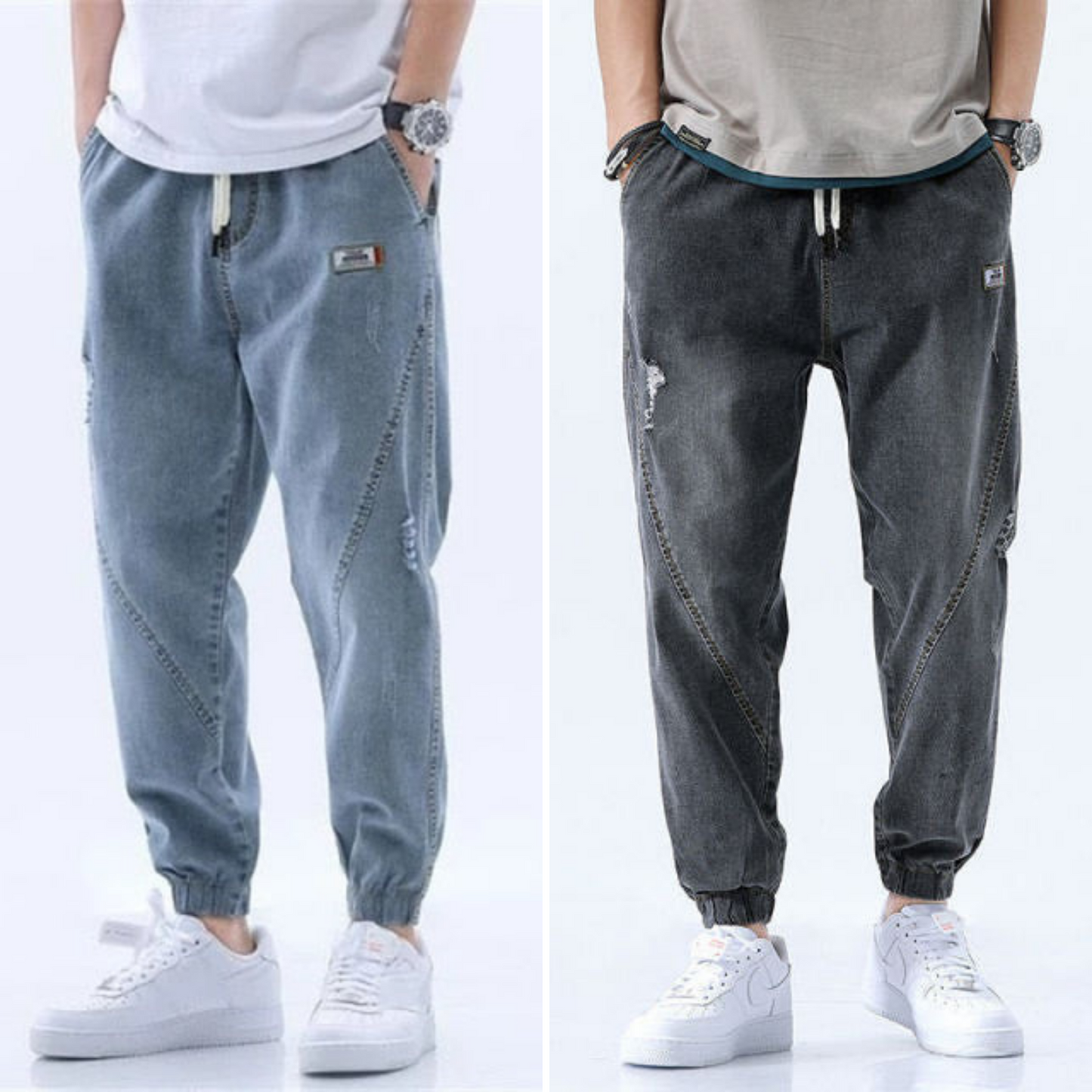 Men's Elastic Trousers Stretch Fit Comfortable Pants