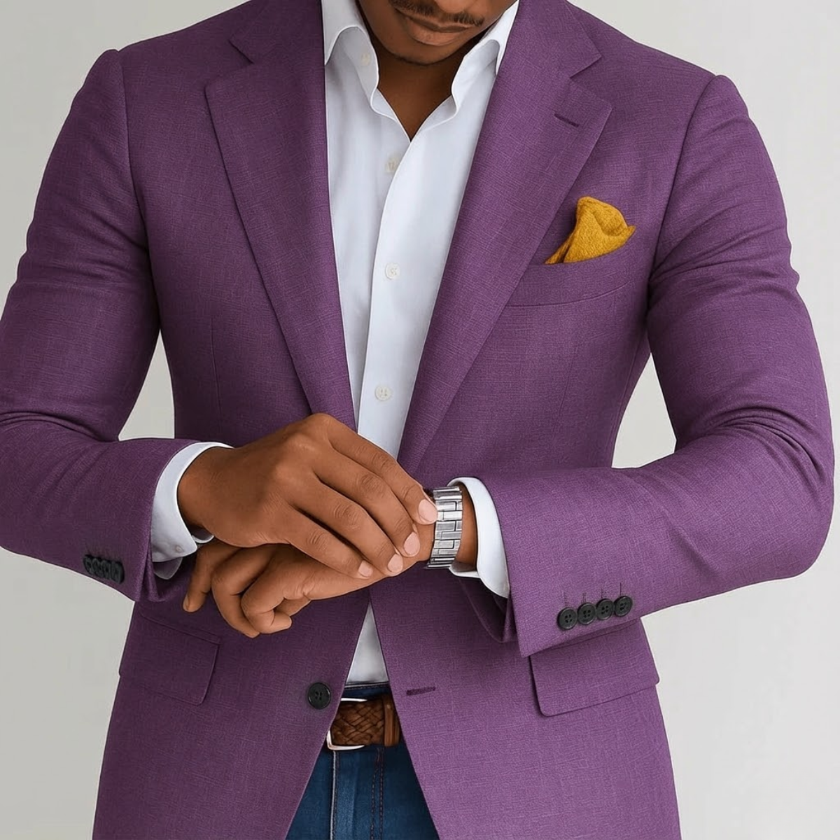 Men's Tailored Blazer Notch Lapel - VibreMode