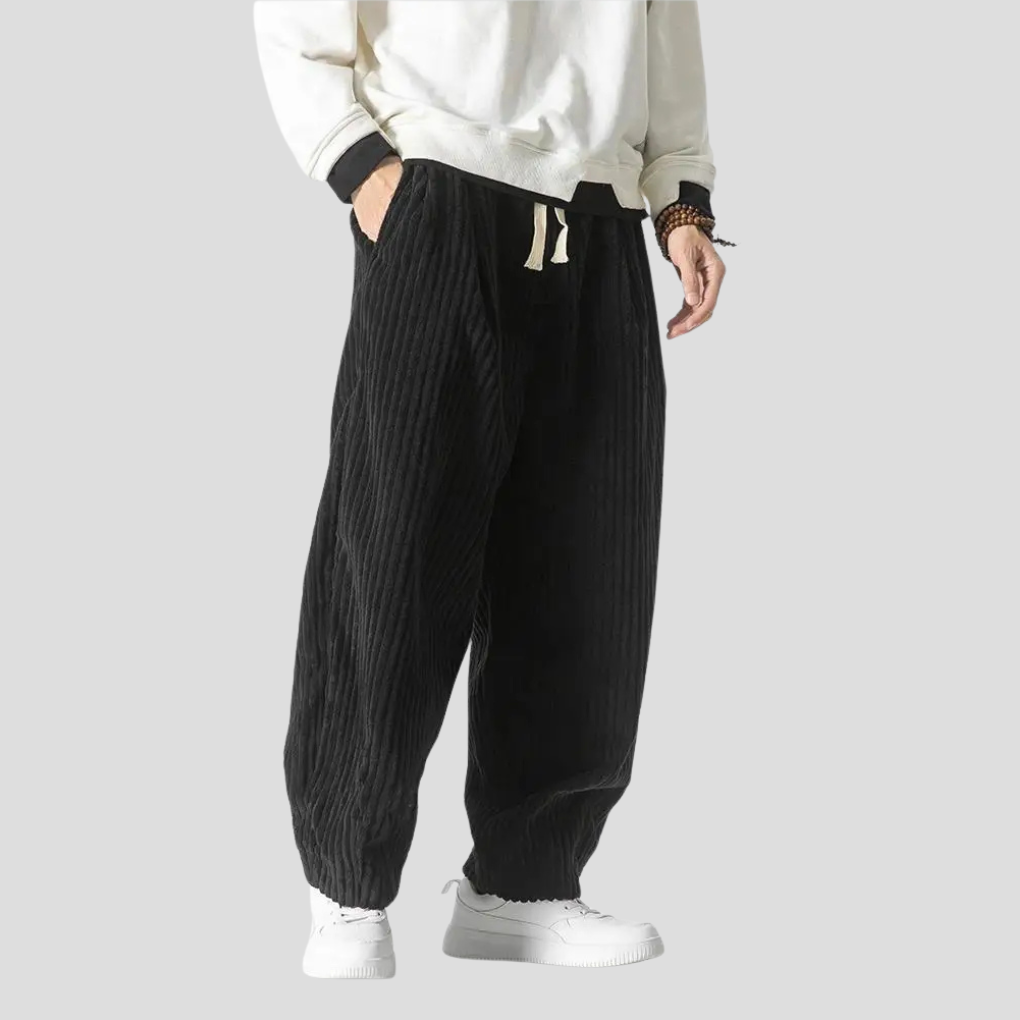 Men's Straight Leg Cotton Trousers - VibreMode