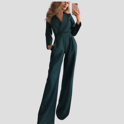Women's Wide Strap Jumpsuit Sleek Silhouette - VibreMode