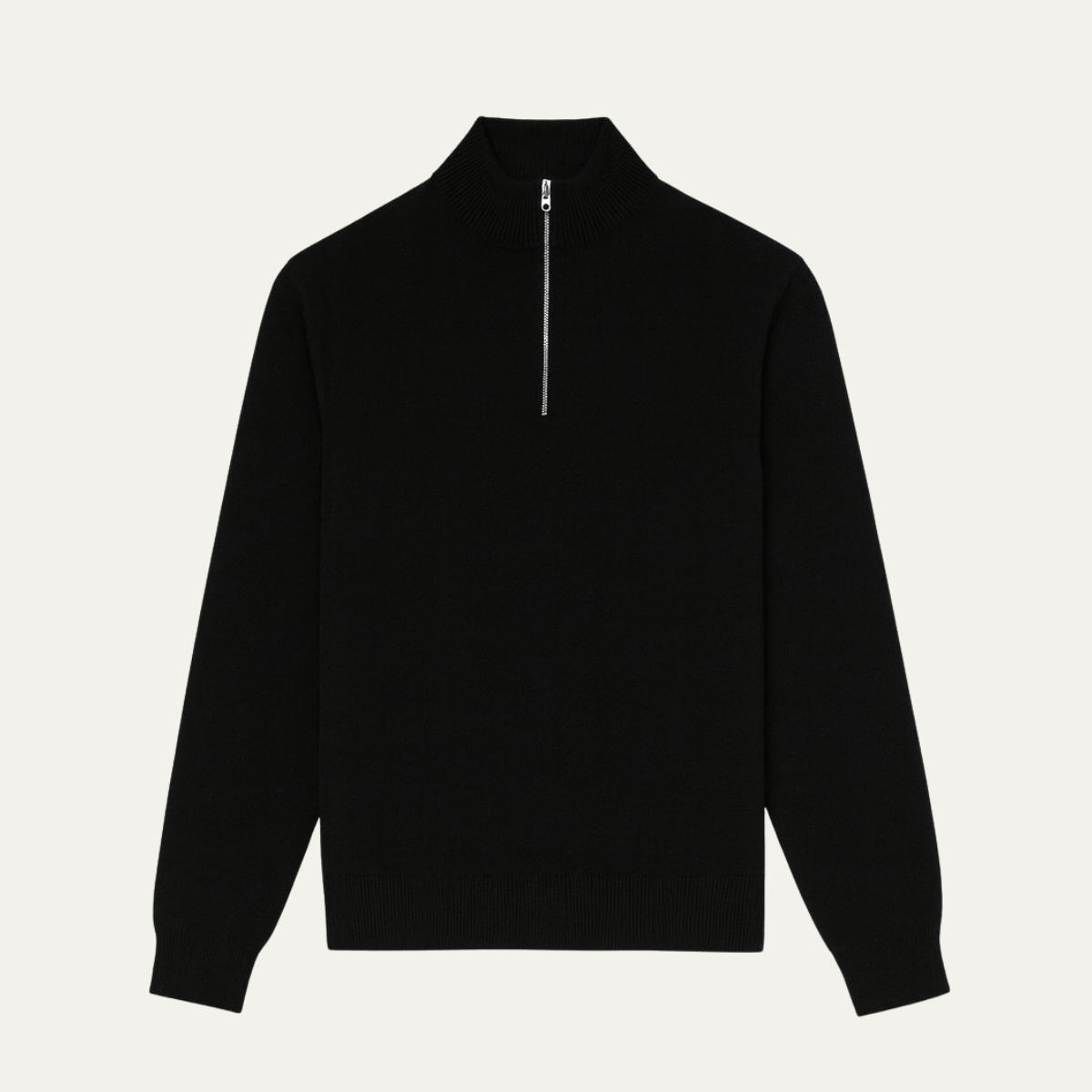 Men's Quarter Zip Sweater Wool Blend - VibreMode