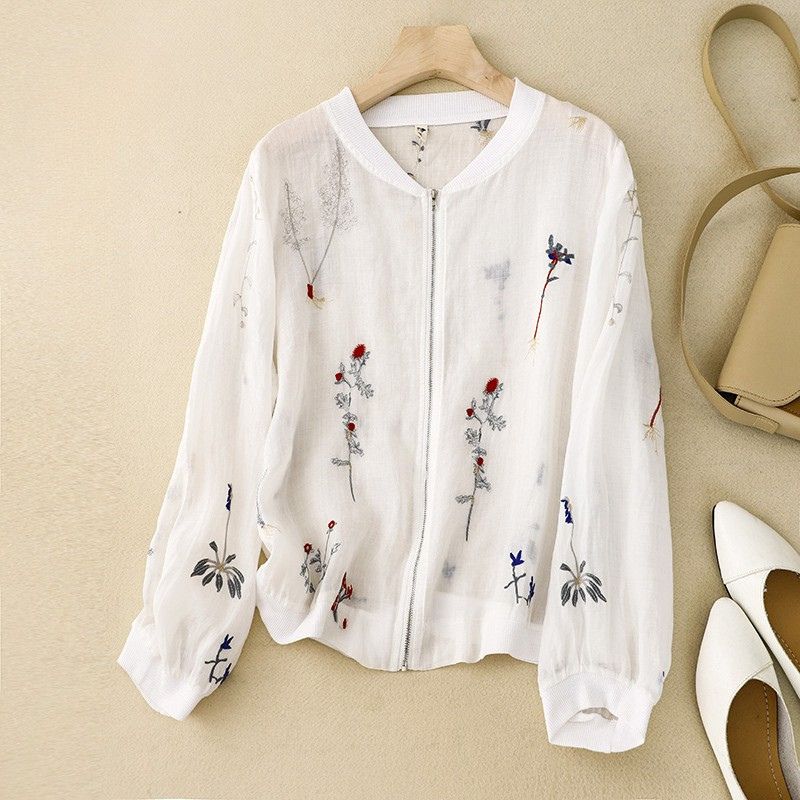 Elegant Cotton Blend Summer Jacket - VibreMode