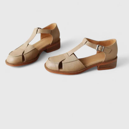 Women's Closed-Toe T-Strap Sandals