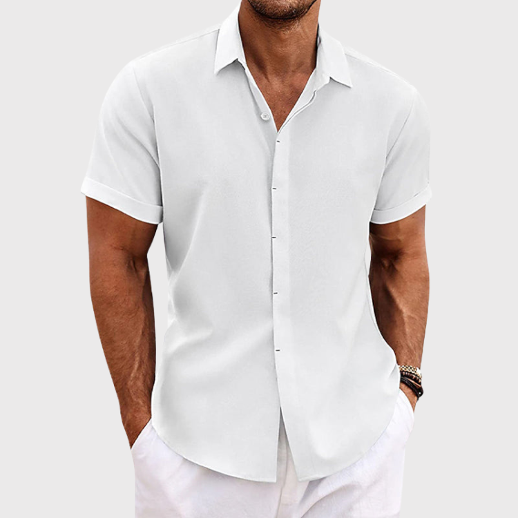 Cotton Linen Short Sleeve Shirt