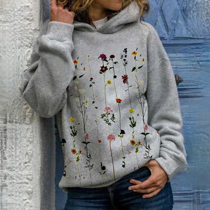 Women's Floral Hoodie - VibreMode