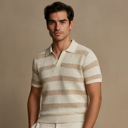 Cotswold Men's Linen Polo Shirt