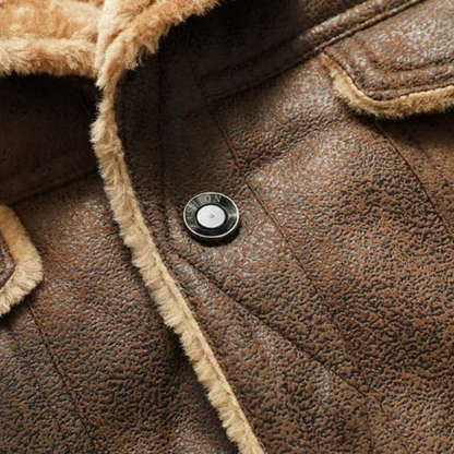 Men's Shearling Leather Biker Jacket