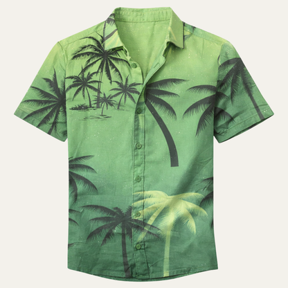 Men's Hawaiian Shirt Tropical Print Coconut Design - VibreMode