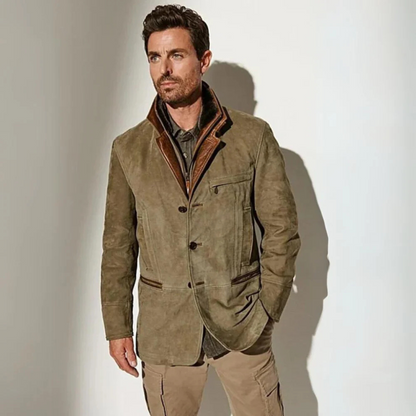 Men's Leather Vintage Jacket - VibreMode