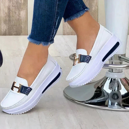 Women's Platform Slip On Loafers