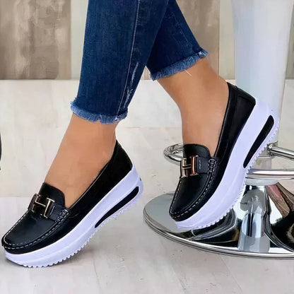 Women's Platform Slip On Loafers