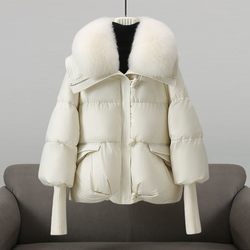 Women's Puffer Jacket Warm Winter Coat Black