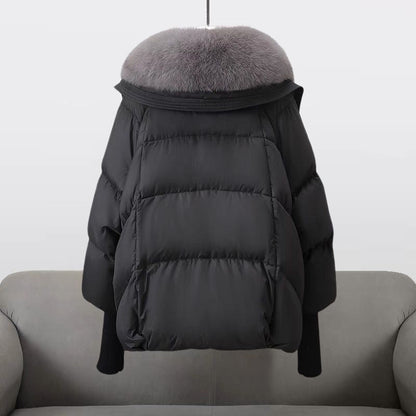 Women's Puffer Jacket Warm Winter Coat Black