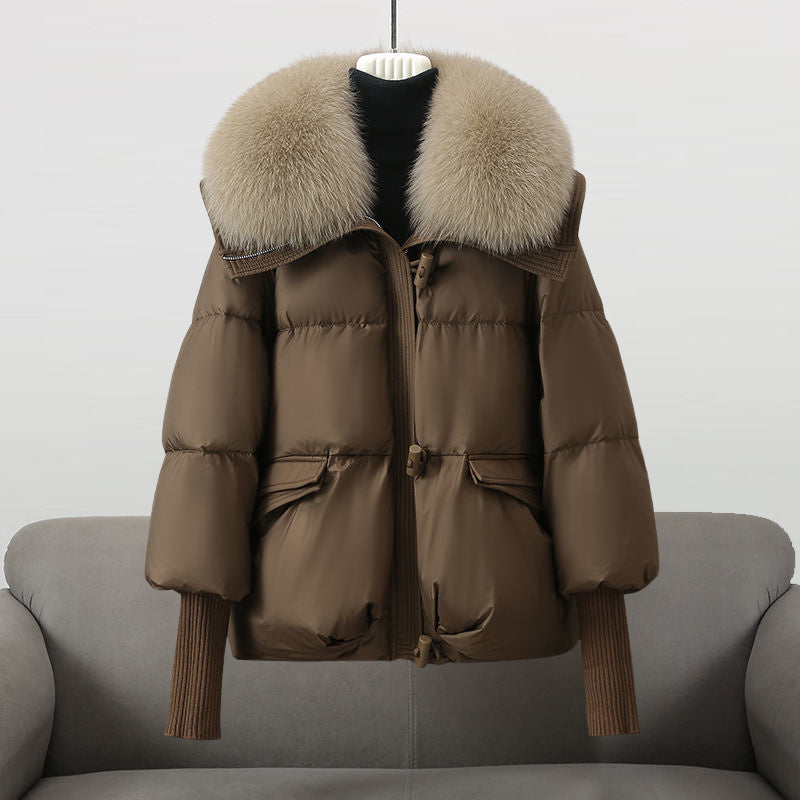 Women's Puffer Jacket Warm Winter Coat Black