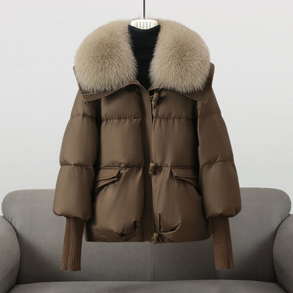 Women's Puffer Jacket Warm Winter Coat Black