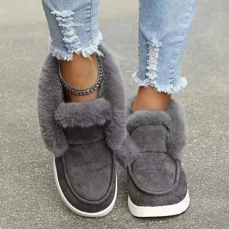 Women's Velvet Ankle Boots Comfortable - VibreMode