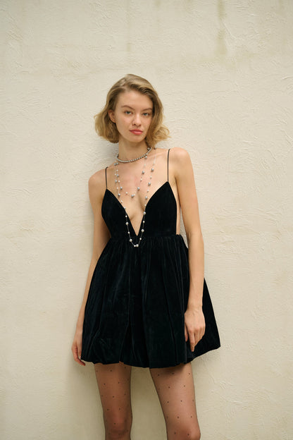 Luxurious Low Back Tiny Strap Party Dress