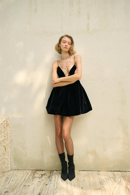 Luxurious Low Back Tiny Strap Party Dress