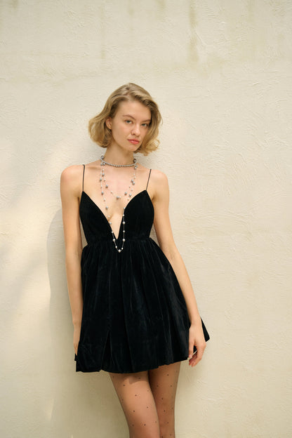 Luxurious Low Back Tiny Strap Party Dress