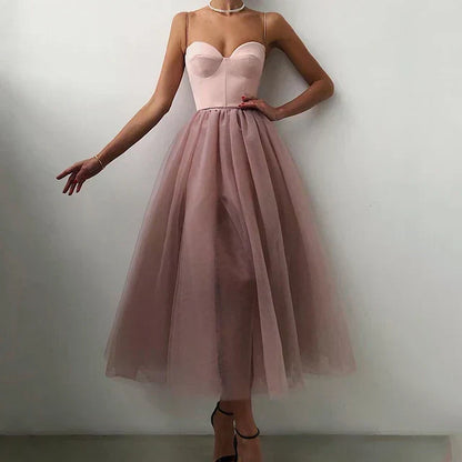 Beautiful Floor Length Formal Gown with Flowing Skirt - VibreMode