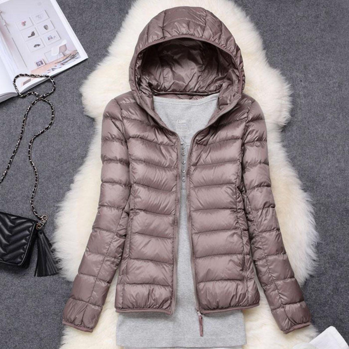 Slim Water Resistant Parka Coat