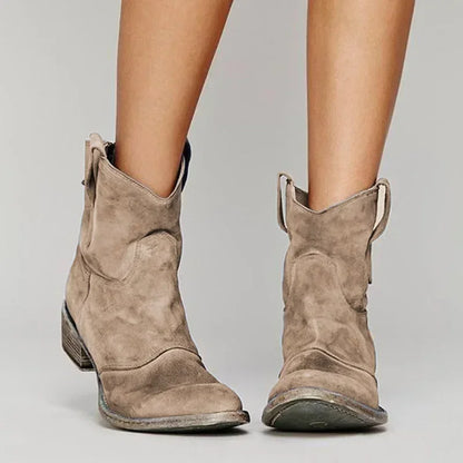 Rugged Cowboy Ankle Boots