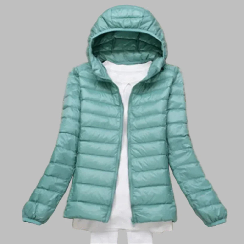 Women's Down Parka Coat Lightweight Hooded